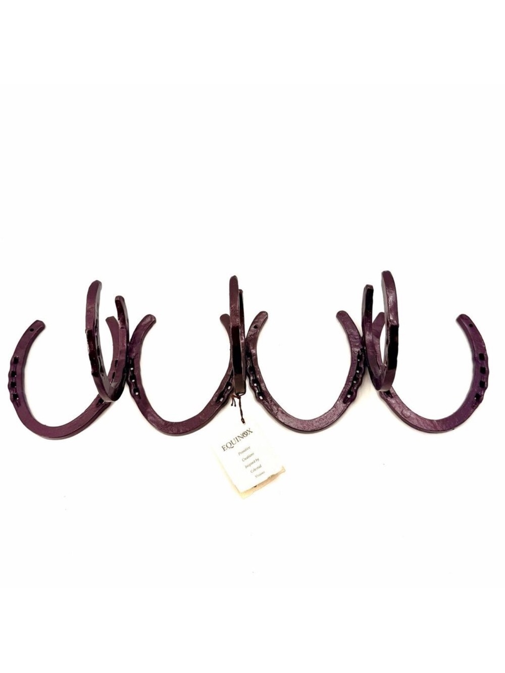 Equinox Coat Hat Rack Wall Mount Metal Horseshoe Hooks Western Decor Coat Hanger